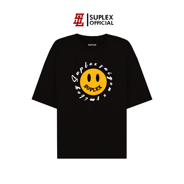 Áo thun SUPLEX Localbrand Unisex SMILEY FACE Tay Ngắn Chất Cotton TSSL041