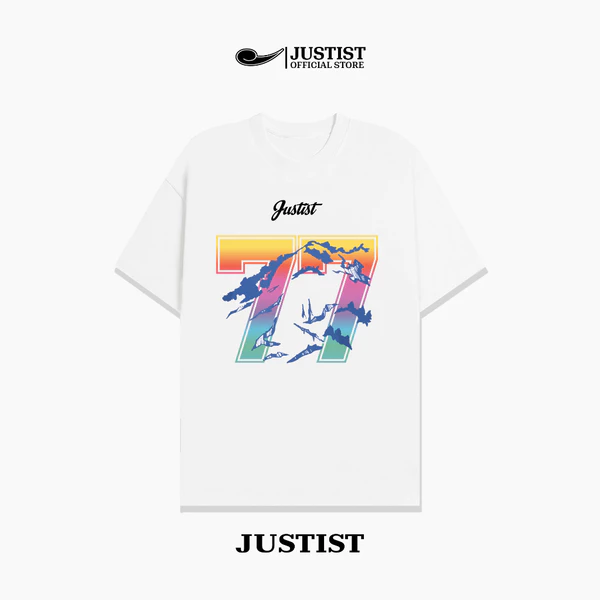 Áo thun Justist Localbrand Unisex 77 Tay Ngắn Cổ Tròn  TSJT069