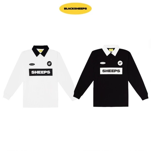 Áo polo tay dài BLACKSHEEPS màu Đen