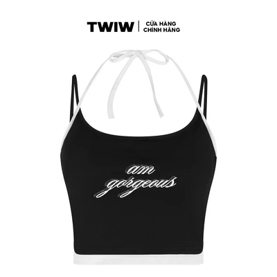 Áo croptop 2 dây phối dây buộc ở cổ local brand HUGUxTHATSWHATIWANT - TWIW GORGEOUS