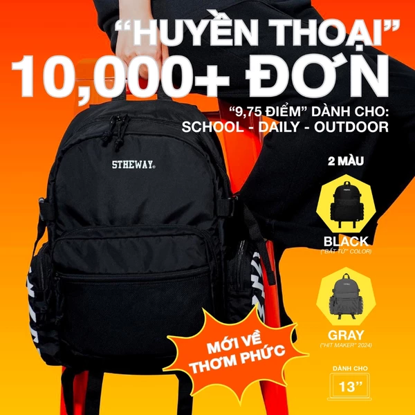 Balo 5THEWAY solid Rocket Backpack in Black Balo Màu Đen