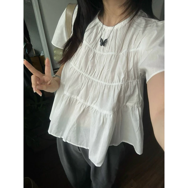 DOB - Áo kiểu baby doll thô Hàn Mela