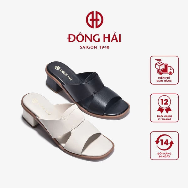 Dép Cao Gót Đông Hải Đế Vuông Quai Bảng To - D32E6