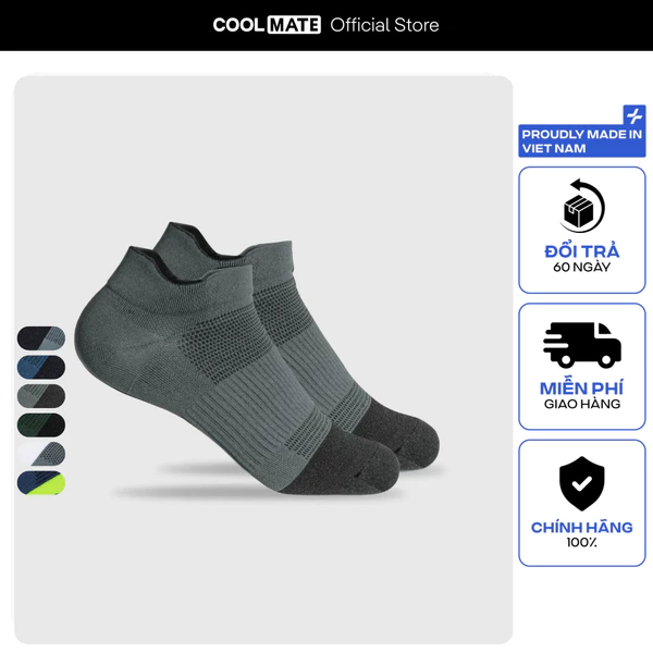 Tất/Vớ nam thể thao cổ ngắn Compression Techfit Coolmate