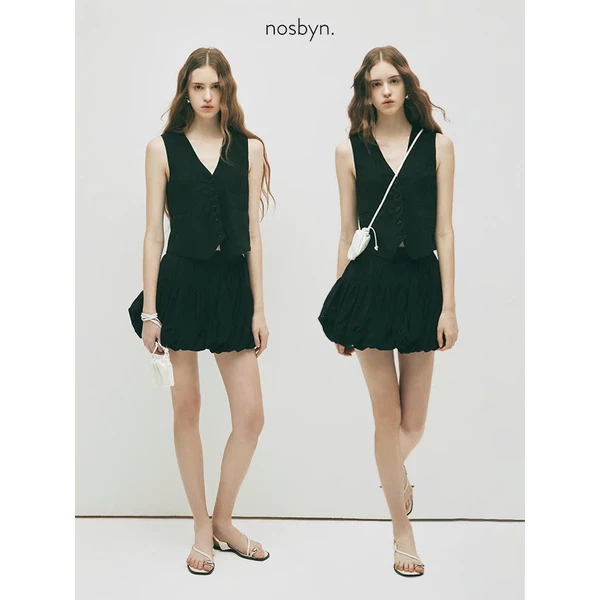 Nosbyn - Áo Gilet Thun Thêu Hoa Chất Liệu Dày Cao Cấp- N410-C001