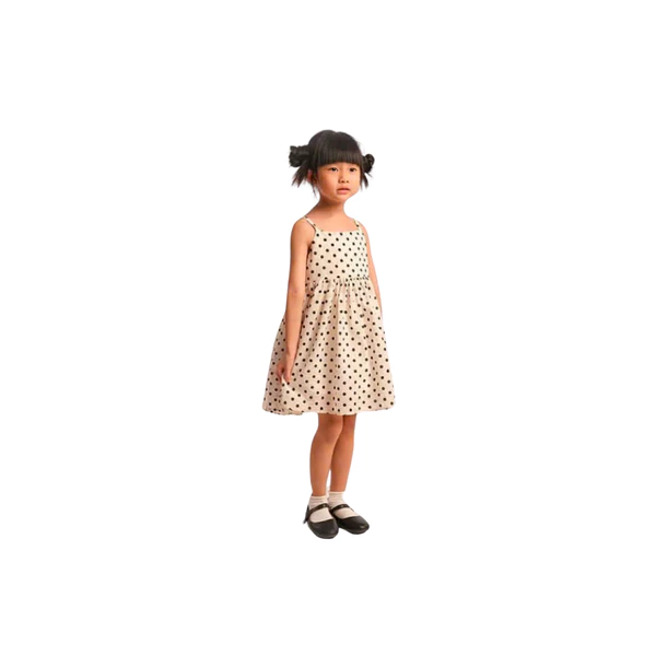 làminapparel KID - CONTRAST POLKA DOT CAMI DRESS