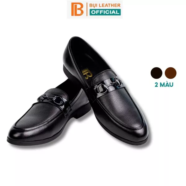 Giày lười nam da bò nappa cao cấp G121 Bụi leather- hộp sang trọng - Bảo hành 12 tháng