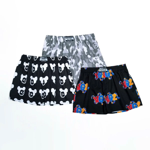 Quần Boxer "CÓ QUÁI VẬT BÊN TRONG" ( 1 PACK 3 CHIẾC ) - Hình In Tỉ Mỉ, Chất Liệu Kate Cotton 100% Co Dãn Thấm Hút Mồ Hôi