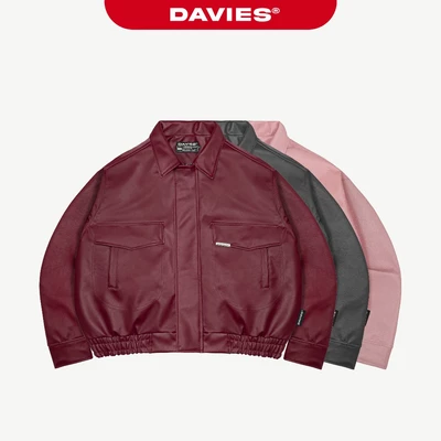 Áo khoác bomber croptop nam nữ DAVIES da local brand Crop Bomber Jacket Classy I D-AK19