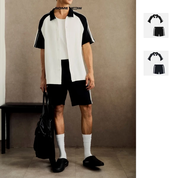 Set Nam Shirt Short Raglan Grand Line, Chất Vải Double Face Thoải Mái, SB0047, SOME HOW STORE