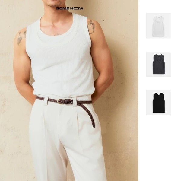 Áo Tanktop Basic Layerneck , Chất Vải Cotton Poly Spandex Thoải Mái, TT0014, SOME HOW STORE