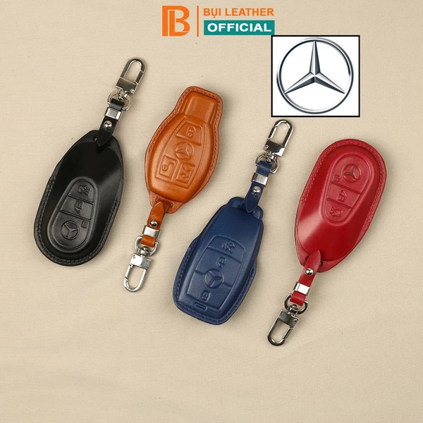 Bao da chìa khóa Mec Mercedes C200 C250 E200 E250 C-Class, E-Class, S-Class -bao khóa handmade khâu tay thủ công