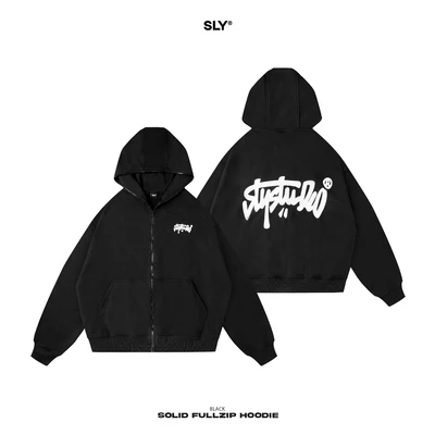 Áo Hoodie Fullzip SLY Solid màu đen