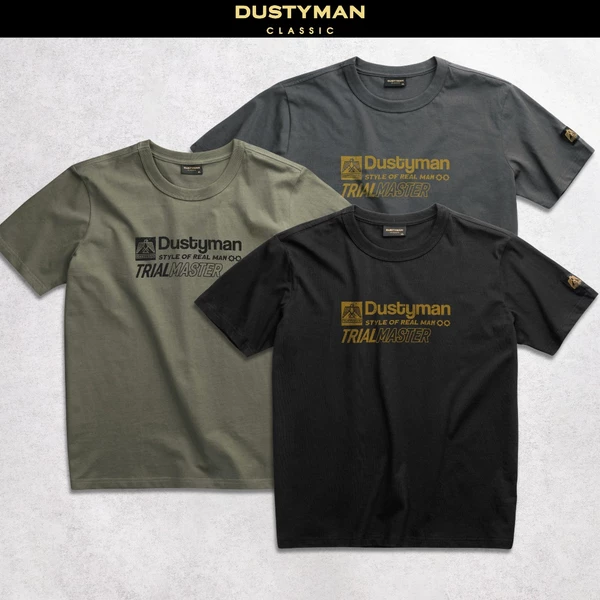 Áo Thun Nam Trialmaster Dustyman, Vải 100% Cotton Cao Cấp,Hình In Cổ Điển,Form Regular Fit