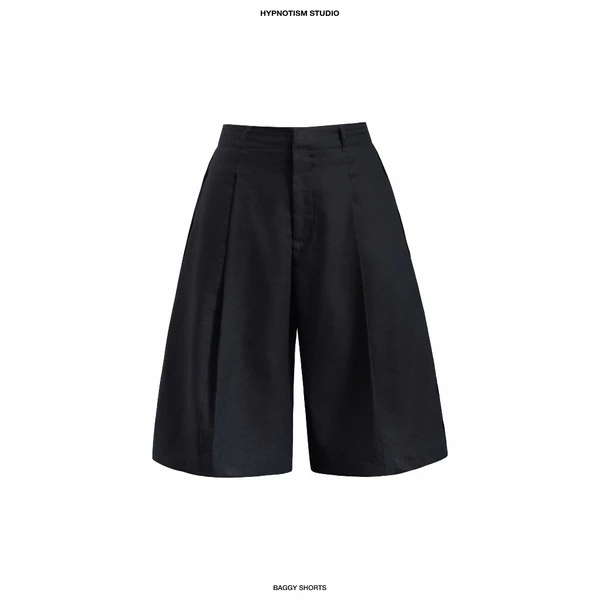 HYPNOTISM | BAGGY SHORTS - Quần lửng xếp ly sườn ống rộng xoè nhẹ phong cách streetwear cá tính