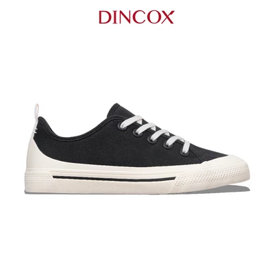 Giày Sneaker Vải Canvas Unisex Chính Hãng DINCOX C20 Black Sang Trọng Tinh Tế Đơn Giản