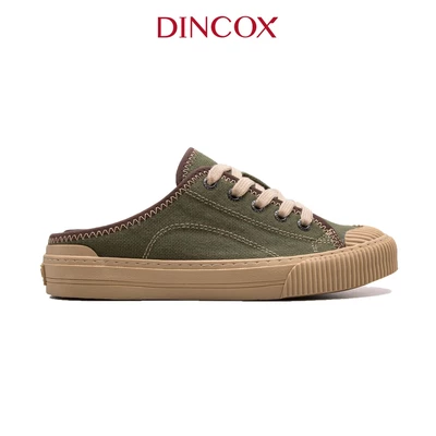Giày Sục Đạp Gót Mules Vải Sneaker Unisex E10 Matcha DINCOX Tăng Chiều Cao 4cm