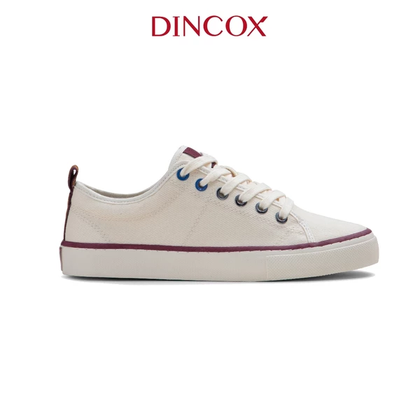Giày Sneaker Nữ Nam Cổ Thấp Vải Canvas Unisex C40 Off/white Dincox Đơn Giản Tinh Tế Shoes Đế Bằng