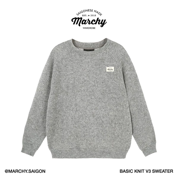 MARCHY - Basic Knit Sweater V3 - Áo len tay dài