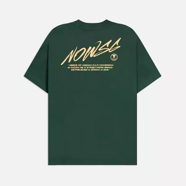 Áo thun NEEDS OF WISDOM Nowsaigon Brush Tee - Green - Local Brand Chính Hãng