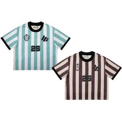 Áo thun mè JERSEY 25 HIGHCLUB thể thao 2 màu NÂU - XANH/TRẮNG - Unisex