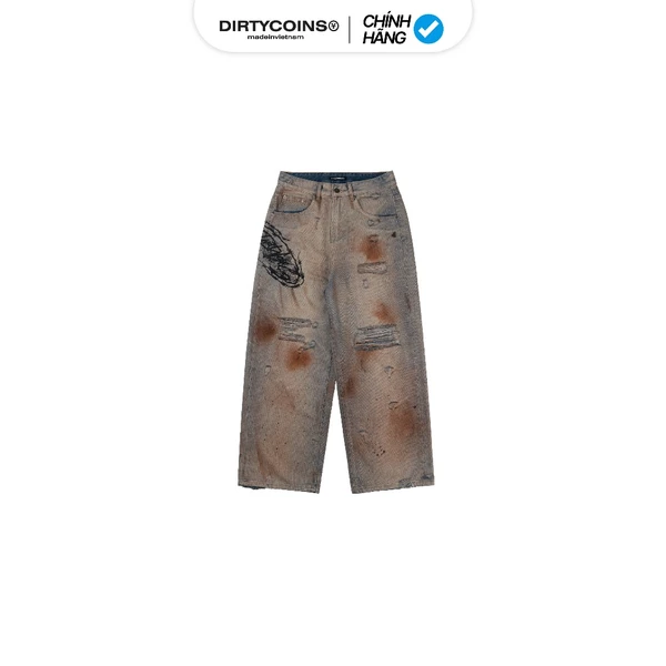 Quần Dài DirtyCoins Denim Pants Stain Distress