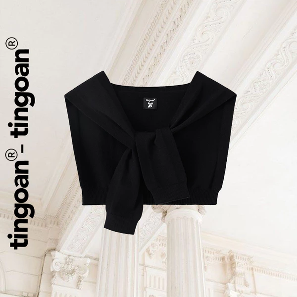 TINGOAN® - Khăn choàng len phối đồ ĐEN (phụ kiện)