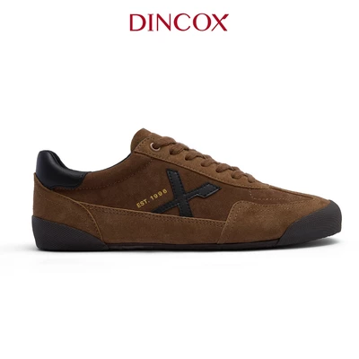 Giày Nam Sneaker Da Micro Suede Dincox DC47 BROWN Shoes Đế Bằng, Bền Và Nhẹ Hơn