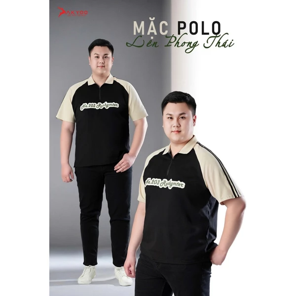 Áo Polo Thun Nam Bigsize 80-140kg AKYOO Cao Cấp, Chất Liệu Cotton Co Giãn, Thoáng Mát - PL B1