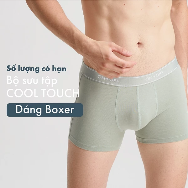 Quần lót nam boxer brief cool touch Cotton modal sợi tự nhiên thoáng mát mềm mịn lành tính - ONOFF