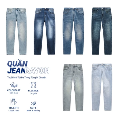 Quần Jean Nam Rayon Slim , Chất Vải Jean Rayon Thoải Mái,  QJ0091,SOME HOW STORE