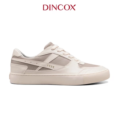 Giày Da Sneaker Nam Nữ DC39 LATTE LOVE DINCOX Shoes Đế Bằng - Microfiber Leather