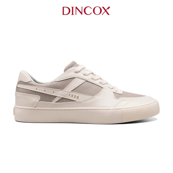 Giày Da Sneaker Nam Nữ DC39 LATTE LOVE DINCOX Shoes Đế Bằng - Microfiber Leather
