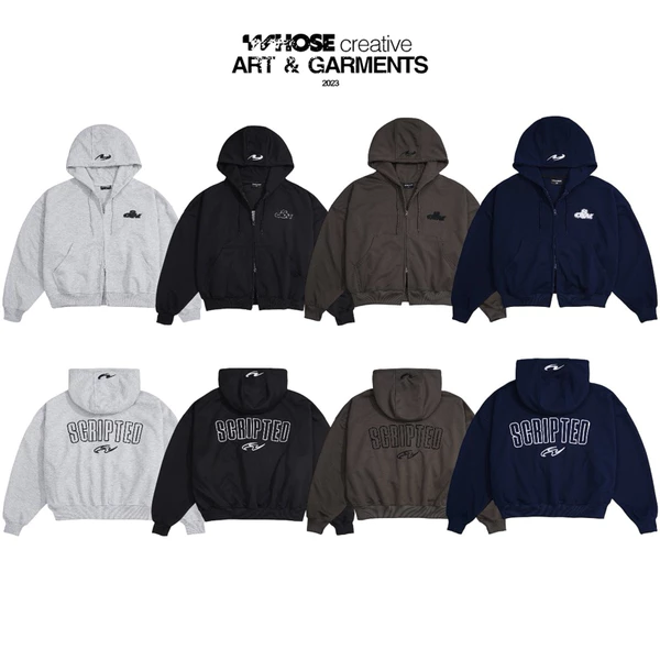 THICKIE HOODIE ZIP - Áo khoác nỉ 2 da thêu nổi (Có túi trong) Whose Studio