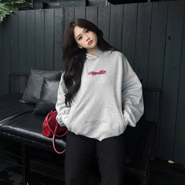 Áo Hoodie Boxy ALIVE Cinder, Form Đẹp Thêu Nổi 3D Cao Cấp, Local Brand Chính Hãng