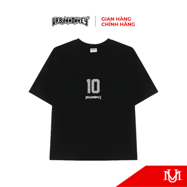 Áo Thun Unisex URBAN MONKEY 10th Anniversary Tee Cotton màu đen 250gsm Form Boxy Nam Nữ Local Brand