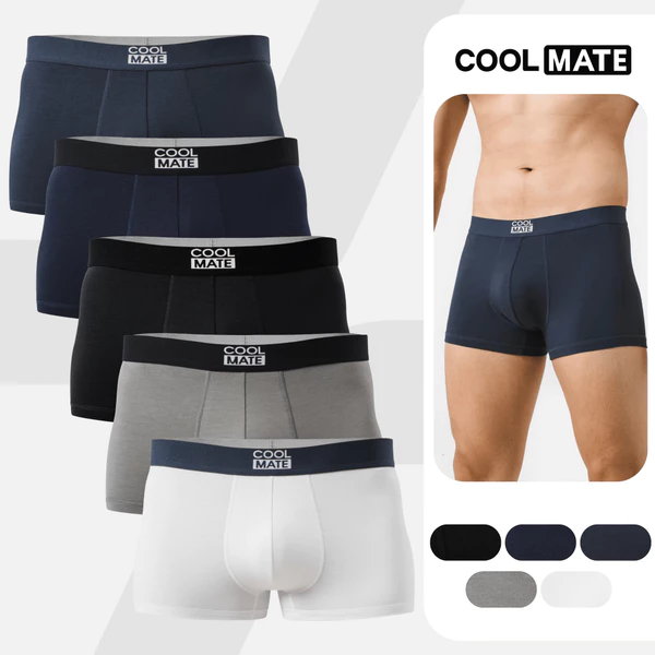 Combo 5 quần lót sịp nam Trunk Bamboo Lenzing Modal Airmesh mềm mại kháng khuẩn khử mùi Coolmate