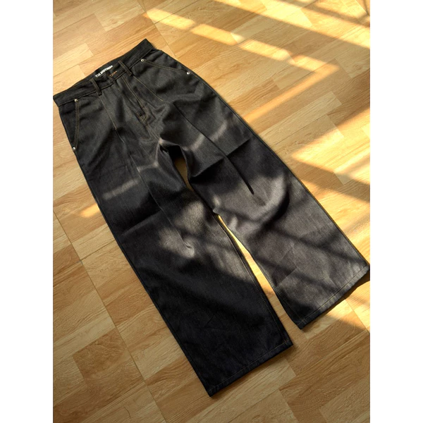 Quần Jean Xếp ly Deep Blue Raw Indigo denim pants form baggy chất denim 13oz