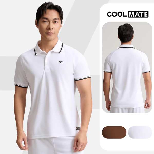 Áo Polo thể thao Nam Pickleball Driveshot Essentials thấm hút, co giãn, nhanh khô Coolmate