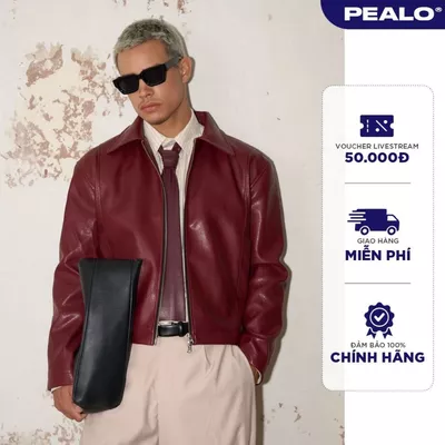 Áo khoác da khoá zip YKK PEALO chất liệu da form crop - Bassline Jacket SPT4