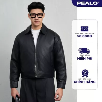 Áo khoác da PEALO form boxy thời trang cao cấp SPK2