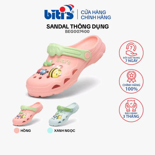 Sandal thông dụng Biti's Bé Gái BEG007400 size 30 đến 37