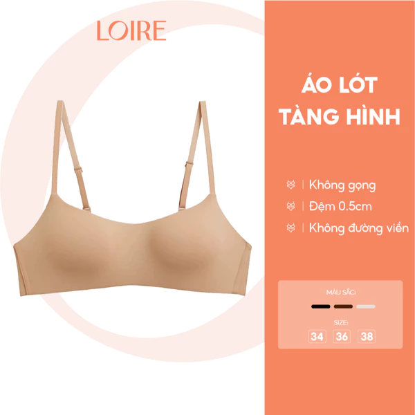 Áo Lót Không Gọng Loirechic Không Lộ Viền Đệm Mỏng 0,5cm Mềm Mát  BRDE136