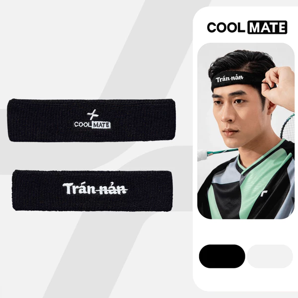 Băng đô thể thao chặn mồ hôi Headband thêu Trán nản mềm mại thấm hút Coolmate