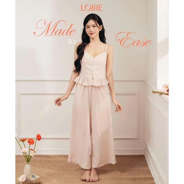 Bộ Mặc Nhà Larlin Loirechic FDMN260377 Dáng Hai Dây Dài