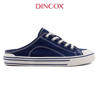 Giày Sục Đạp Gót Mules Vải E10 NAVY LINE DINCOX Sneaker Unisex
