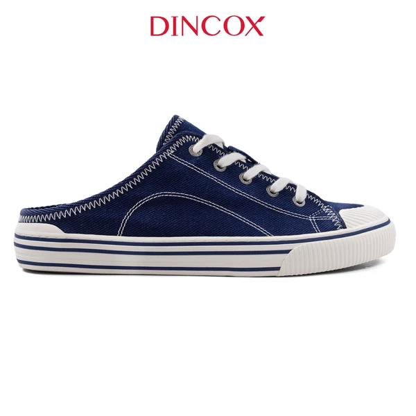 Giày Sục Đạp Gót Mules Vải E10 NAVY LINE DINCOX Sneaker Unisex
