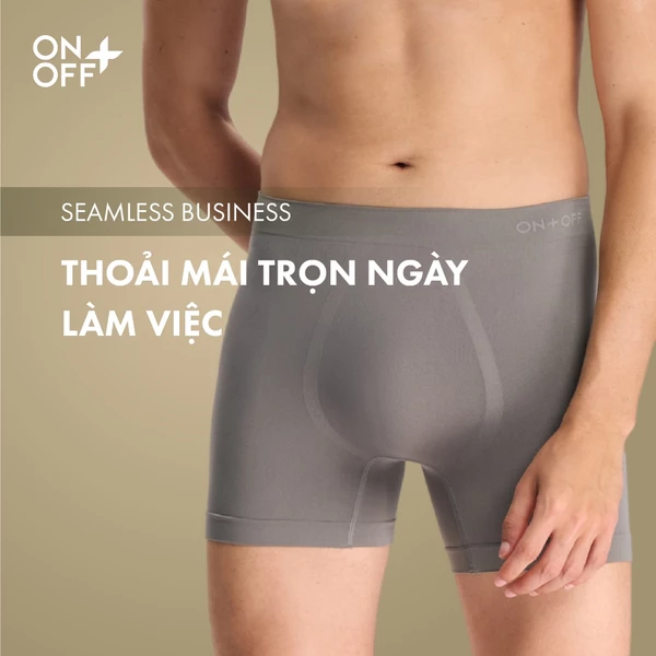 Quần lót nam Seamless công nghệ 3D pouch nâng đỡ nhẹ nhàng, phom dáng Boxer Brief chắc chắn ONOFF - 18UL26A665