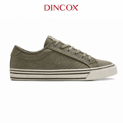 Giày Sneaker Nam Cổ Thấp Canvas DINCOX E12 MOSS LINE - Giày Vải Unisex Thời Trang Basic