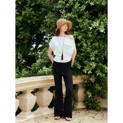 Nosbyn - Quần Dài Ống Loe Nhẹ -  Stretch Flared Pants